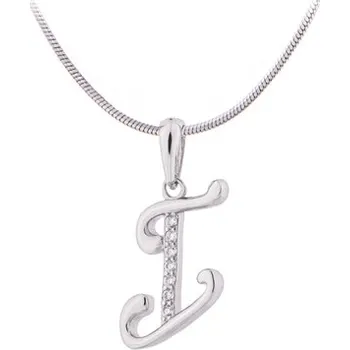 Přívěsek Stříbrný přívěšek písmeno I s čirými zirkony SVLP0364XH2BI0I