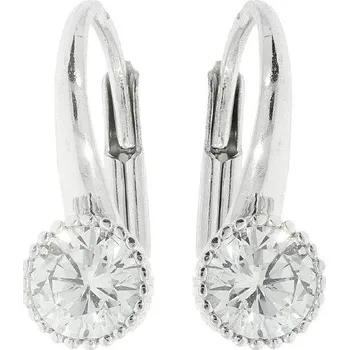 Náušnice Zlaté náušnice s čirým kamenem