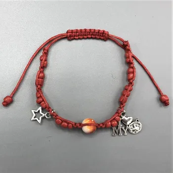 Náramek Náramek Červená shamballa Kočka (Náramek s kočkou)