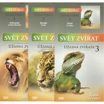 DVD film Svět zvířat - Úžasná zvířata 1-3 - kolekce - 3xDVD (papírový obal)