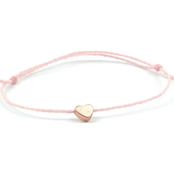 Náramek Moni dámský náramek světle růžový srdíčko hematit růžovozlaté