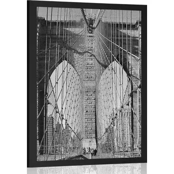 Plakát Dovido Plakát most Manhattan v New Yorku černobílém provedení