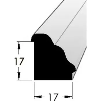 Nábytkové kování Spalensky Zasklívací lišta 16,5 x 1,5 mm