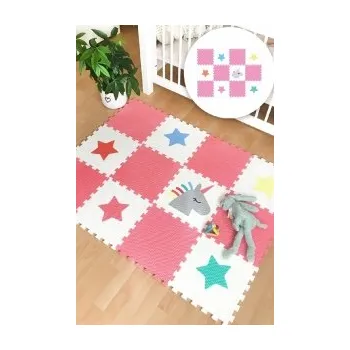 Pěnový dětský koberec - jednorožec a hvězdy 0266