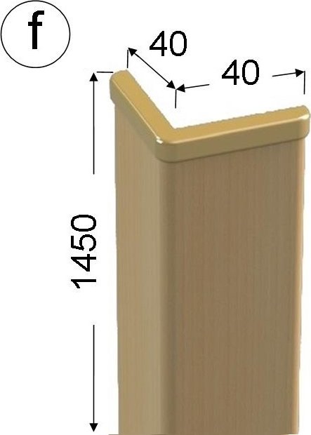 Ochranný roh - ROH 4040 fBK /145