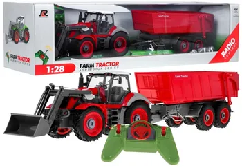 RC model ostatní Traktor na dálkové ovládání Farmer s vlečkou 1:28