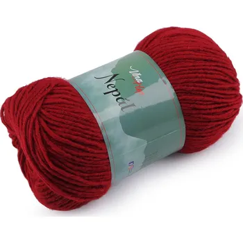 Příze Pletací příze Nepál 100 g, barva 5 (6019) červená