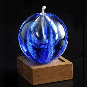 Smuteční dekorace Památeční Sklo olejka - modrá