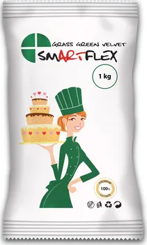 Smartflex Grass Green Velvet potahovací hmota vanilka 1 kg