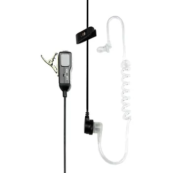 Sluchátka Sluchátko do ucha s transparentním zvukovodem (security) MA 31L, samostatný mikrofon s PTT a přepínačem VOX (3.5/2.5 mm jack, rohový)