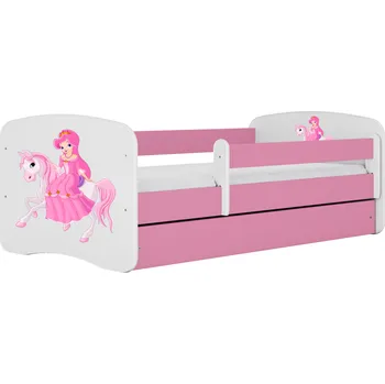 Dětská postel Dětská postel Babydreams princezna na koni růžová, varianta 70x140, bez šuplíků, bez matrace