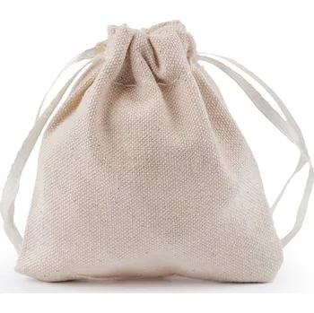 Výtvárné potřeby Dárkový pytlík 8x8 cm textilní, barva 3 režná