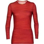 ICEBREAKER W 200 Oasis LS Crewe Ski Tracks cherry/flash S; Červená triko + DÁREK DLE VÝBĚRU!
