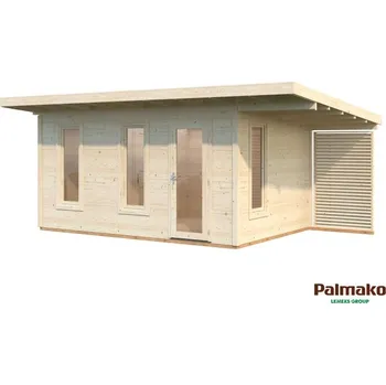 Zahradní domek Zahradní domek Palmako GRACE 12,4 + 4,1 m2 (445+137x300 cm, tl.56 mm)