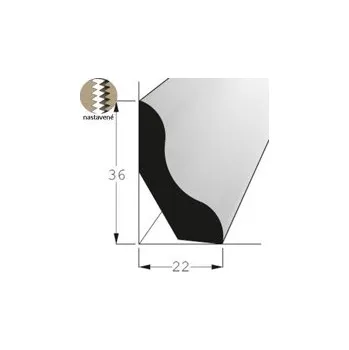 Podlahová lišta Podlahová lišta - P 3622 SM /240 nast.