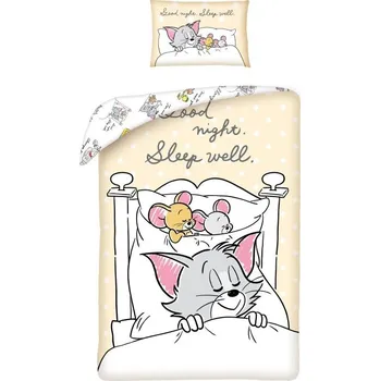 Povlečení HALANTEX Povlečení do postýlky Tom a Jerry Bavlna, 100/135, 40/60 cm