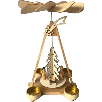 Vánoční svícen Velký vánoční kolotoč andělské zvonění 21695 30 cm