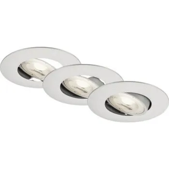 LED zápustné osvětlení Briloner IP23 3x5 W 460 lm 3000 K matný chrom set