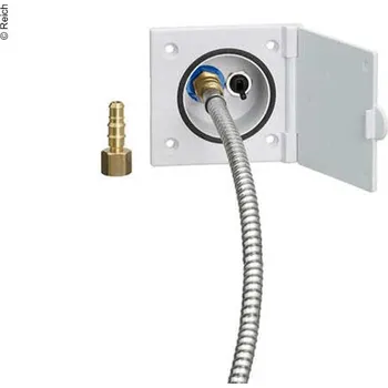 Elektrická zásuvka REICH Vodotěsná zásuvka odolná proti nárazu se sprchovou armaturou fiat bianco