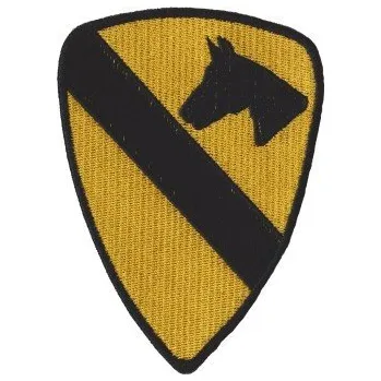 Nášivka NAVYS Nášivka 1st Cavalry Division 1. jezdecká divize (USA) barevná E-40