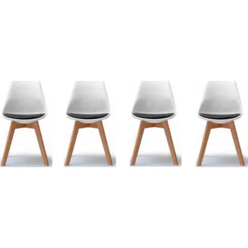 Jídelní židle Bestent Jídelní židle 4ks bílo-černé skandinávský styl Basic