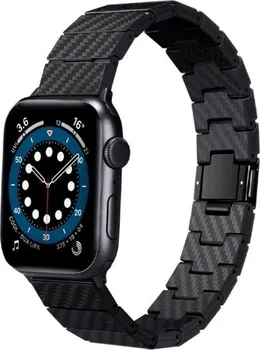 Řemínek na hodinky Pitaka Carbon Fiber Apple Watch 44/42 mm černý