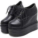 Stylové polobotky na masivní platformě Barva: Černá, Velikost: 34