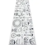 Makro Abra Kusový koberec vhodný k praní ANDRE 1318 Do kuchyně nádobí keramika protiskluzový béžový Rozměr: 80x200 cm