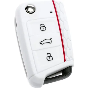 Autoklíč Silikonový obal na klíč SEAT Leon III - bílý