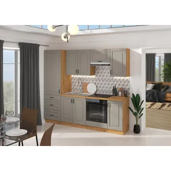 Kuchyňská linka Kuchyňská linka STILO Sestava G, 240 artisan / claygrey MDF