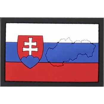 Nášivka 101. INC Nášivka vlajka hranice Slovensko 3D PVC velcro barevná trikolora