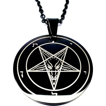 Vojenské psí známky HeLLTag - náhrdelník - Sigil of Baphomet - CT Black
