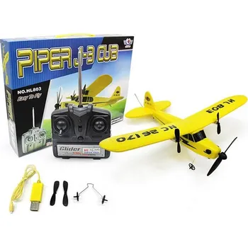 RC model letadla Piper J-3 CUB HL803 žlutý