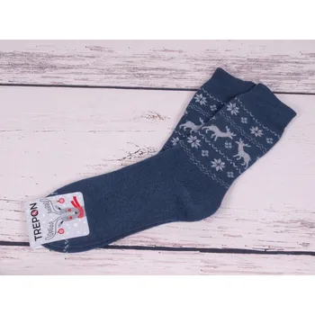 Dámské ponožky Termo ponožky TREPON FRODO teplé modrošedé velikosti ponožek: 30-31 ( EUR vel. 45-47)