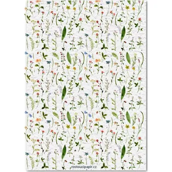 Balící papír GREEN CAT Rostoucí balící papír Luční Květiny