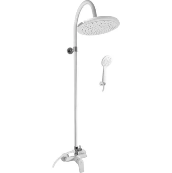 Vodovodní baterie Vodovodní baterie sprchová COLORADO s hlavovou a ruční sprchou bílá/chrom, Barva: bílá/chrom, Rozměr: 150 mm