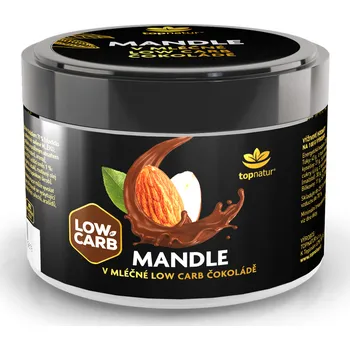 LOW CARB mandle v mléčné čokoládě - 250g