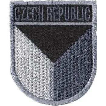 Nášivka NAVYS Nášivka AČR CZECH REPUBLIC česká vlajka pilot černobílá šedá suchý zip A-58SZ