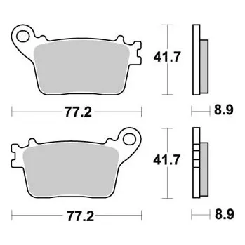 Brzda pro motocykl Brzdové destičky MR3 zadní SUZUKI GSX-R 750 rok 11-18