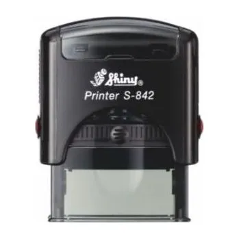 Razítko Razítko Shiny S-842, černý strojek, 38x14 mm barvy otisku červená