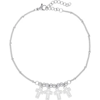 Náramek Doria Náramek na nohu (G380) stříbrný s křížky