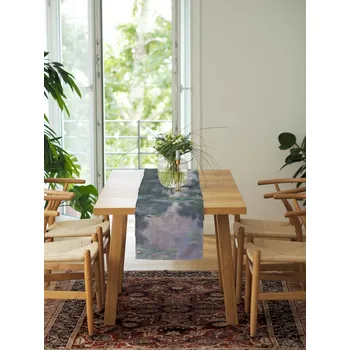 ubrus Lněný běhoun na stůl Claude Monet Lekníny 1907 / Water Lilies 1907 Rozměry ubrusů: 180x50 cm