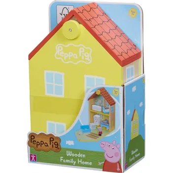 Figurka TM Toys Peppa Pig dřevěný rodinný domek s figurkami a příslušenstvím