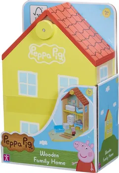 dřevěná hračka TM Toys Peppa Pig dřevěný rodinný domek s figurkami a příslušenstvím