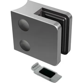 Zábradlí Hahn Steel Nerez držák skla 45 x 45 mm, pro sloupek O 42.4 mm, AISI 304 Těsnění pro sklo: 8mm