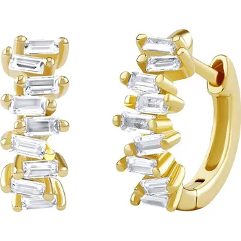 Šperk Stříbrné/pozlacené náušnice kruhy Bernie s Brilliance Zirconia DCC1541EWGP