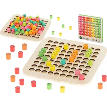 Dřevěná hračka KiK KX7857_1 výuková sada násobilka do 100