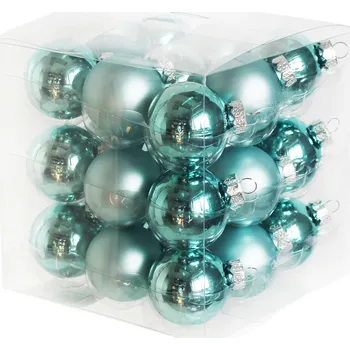 Vánoční dekorace Koule sklo 2cm/27ks sv.modrá