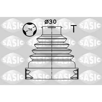 Hřídel nápravy Sada měchů, hnací hřídel SASIC 1900038