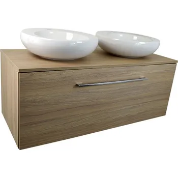 Koupelnový nábytek BPS-koupelny Koupelnová skříňka pod deskové umyvadlo Montana DU 120-HD, dub urban